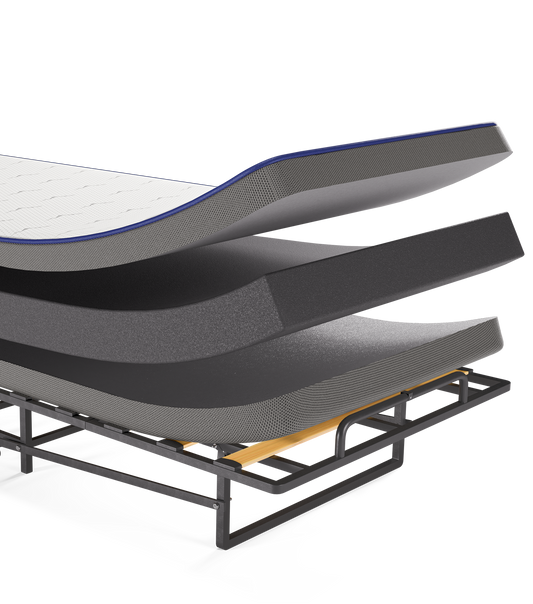 Opbouw van een Best Life vouwbed: hoes, schuimlagen, matras en metalen frame