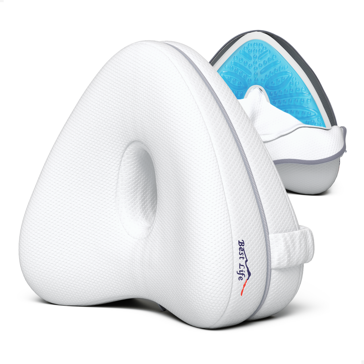 Kniekussen Ararat Cooling Gel van voren en van achteren met blauwe gel-laag