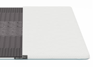 Matrastopper Nebo van 6 cm met witte Tencel hoes en grijze 5-zone schuimlaag