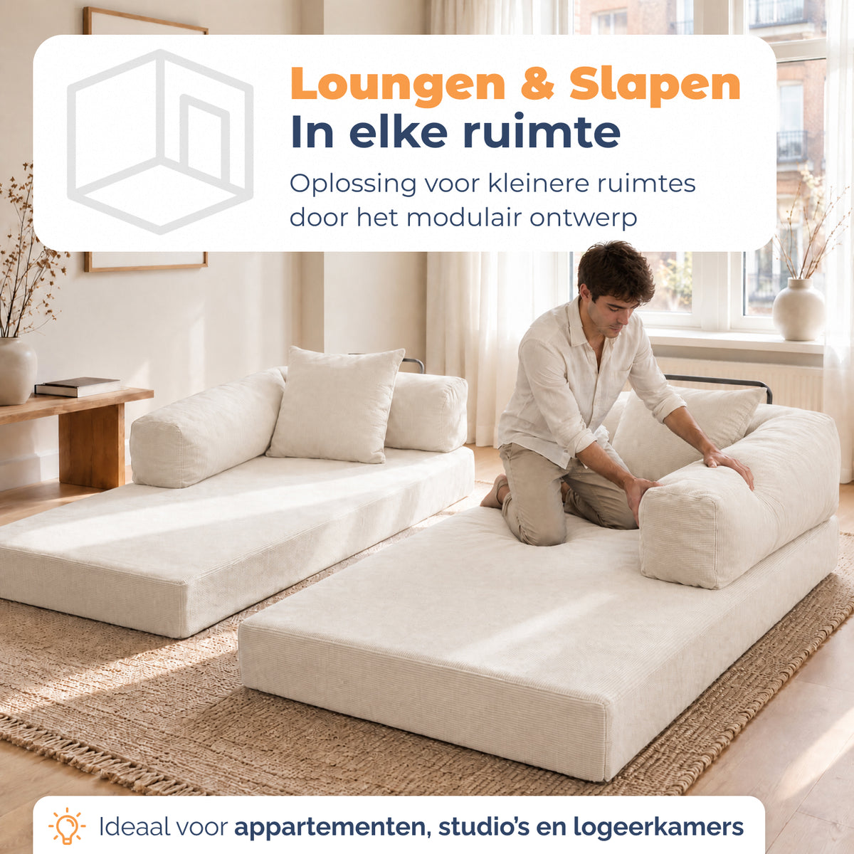 Slaapbank Lugano Beige