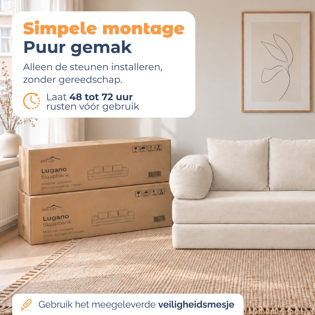 Slaapbank Lugano Beige