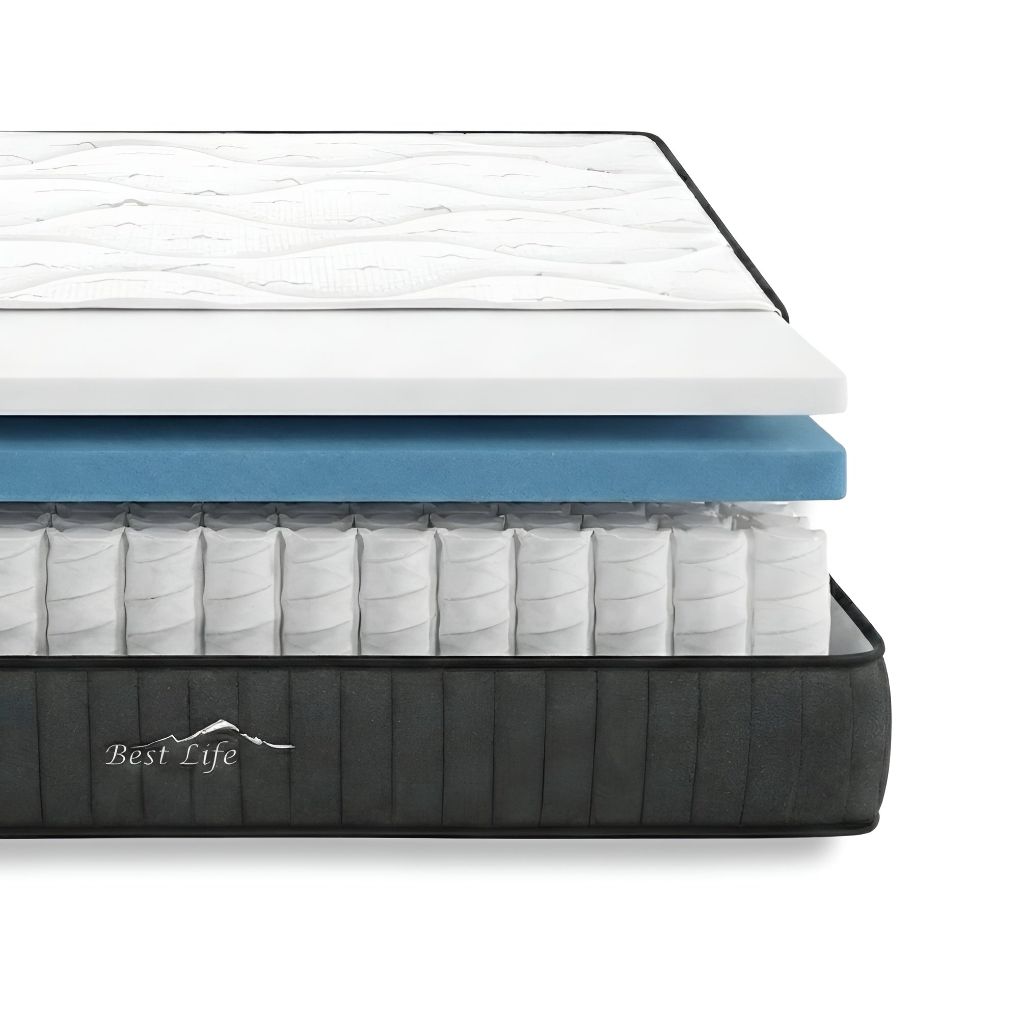 Lagen van Matras Nanda: Tencel hoes, koudschuim en pocketvering